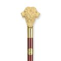 A RESIN-HANDLED WALKING STICK