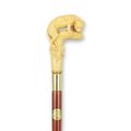A RESIN-HANDLED WALKING STICK