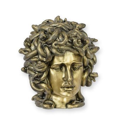 A RESIN HEAD OF MEDUSA