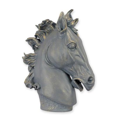 A RESIN HORSE HEAD