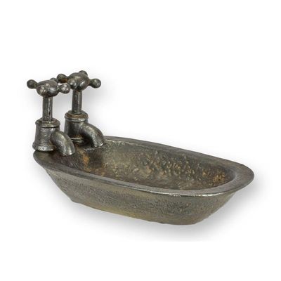 A RESIN MINIATURE BATH SOAP-HOLDER