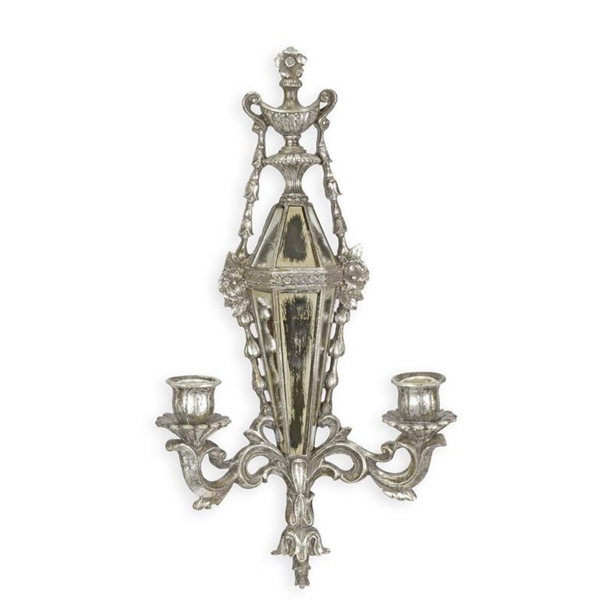 A RESIN MIRROR APPLIQUE - SILVER