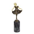 A RESIN MOUNTED BRONZE SCULPTURE CALLED LIESELOTTE
