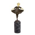 A RESIN MOUNTED BRONZE SCULPTURE CALLED LILLI