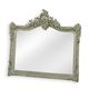 A RESIN OVERMANTEL MIRROR - SILVER