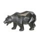 A RESIN POLYGONAL FIGURINE OF A BEAR, BLACK