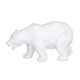 A RESIN POLYGONAL FIGURINE OF A BEAR, WHITE