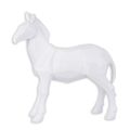 A RESIN POLYGONAL FIGURINE OF A HORSE, WHITE