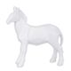 A RESIN POLYGONAL FIGURINE OF A HORSE, WHITE