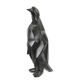 A RESIN POLYGONAL FIGURINE OF A PENGUIN, BLACK