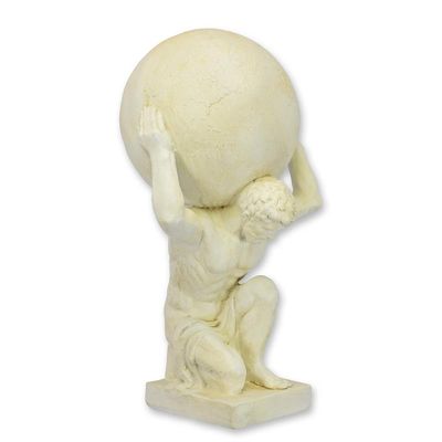 A RESIN SCULPTURE OF ATLAS