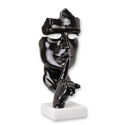 A RESIN SPEAK NO EVIL" MASK - BLACK"