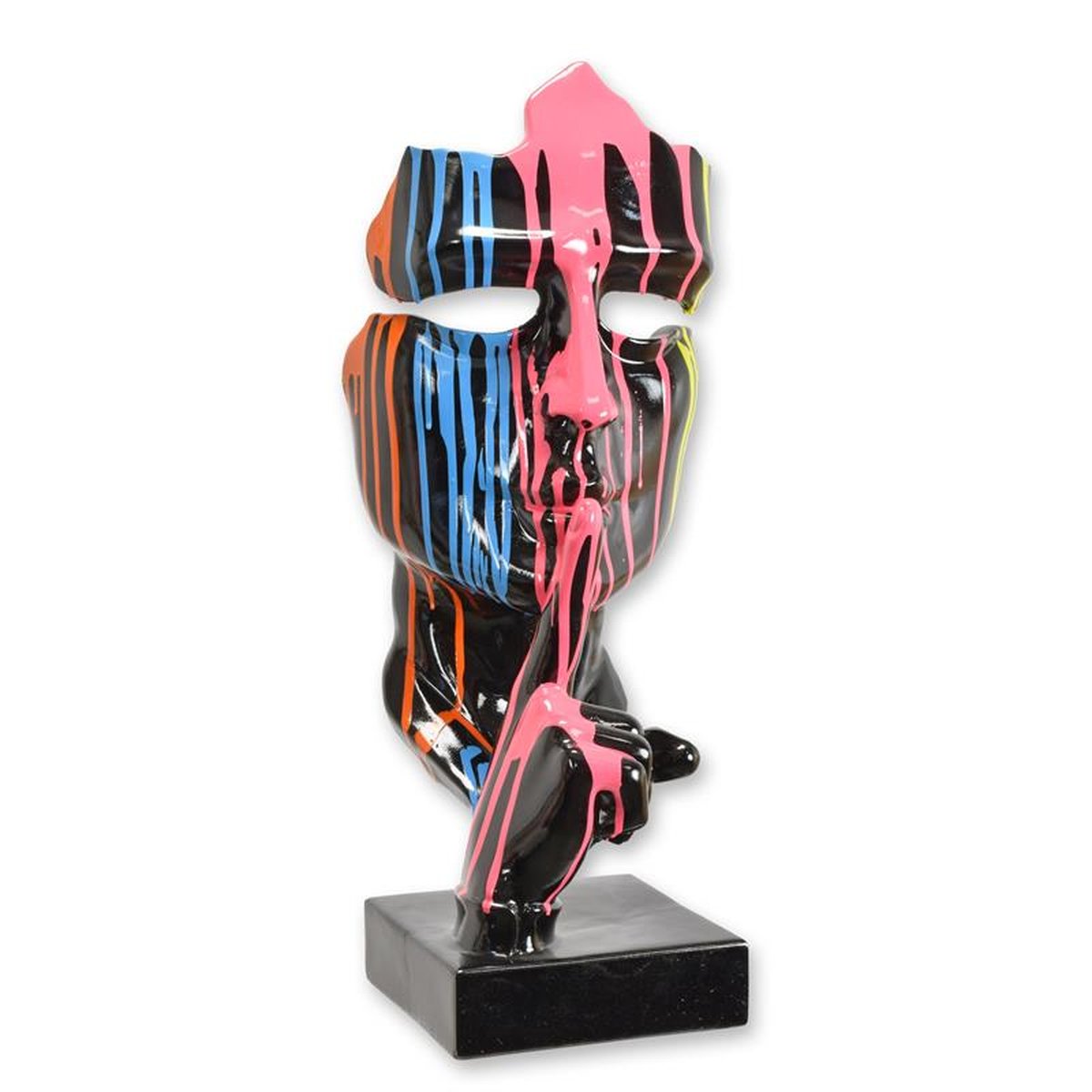 A RESIN SPEAK NO EVIL" MASK - DRIP BLACK"