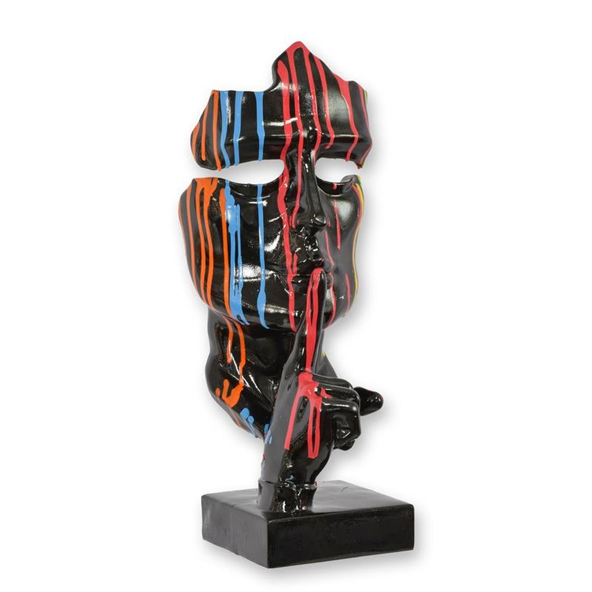 A RESIN SPEAK NO EVIL" MASK - DRIP BLACK"