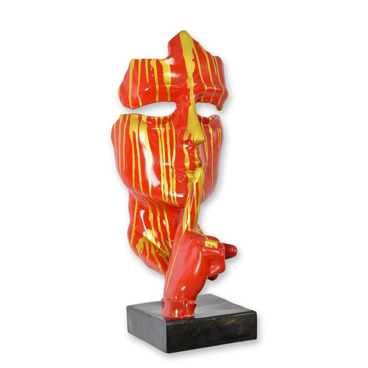 A RESIN SPEAK NO EVIL" MASK - DRIP RED"