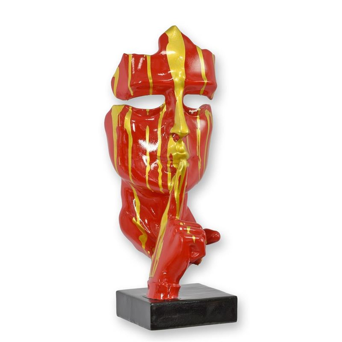 A RESIN SPEAK NO EVIL" MASK - DRIP RED"