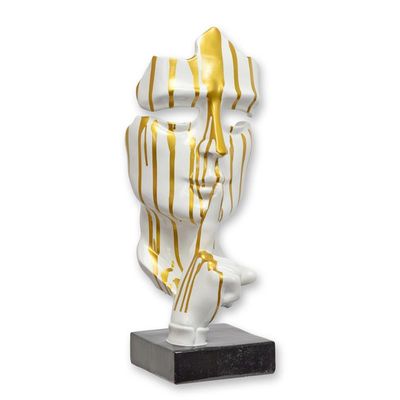 A RESIN SPEAK NO EVIL" MASK - DRIP WHITE"