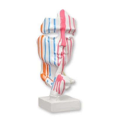 A RESIN SPEAK NO EVIL" MASK - DRIP WHITE"