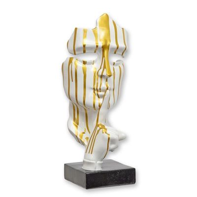 A RESIN SPEAK NO EVIL" MASK - DRIP WHITE"
