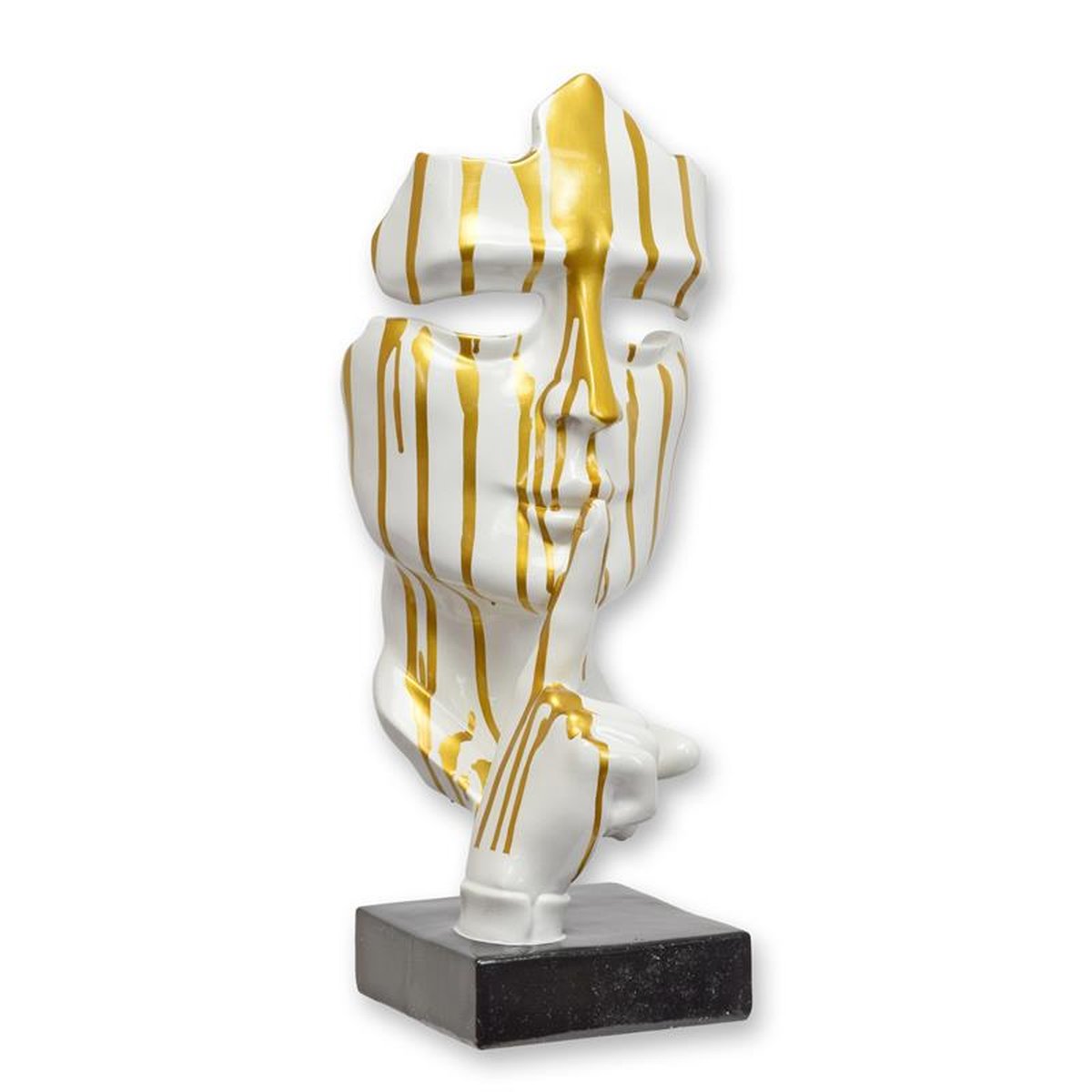 A RESIN SPEAK NO EVIL" MASK - DRIP WHITE"