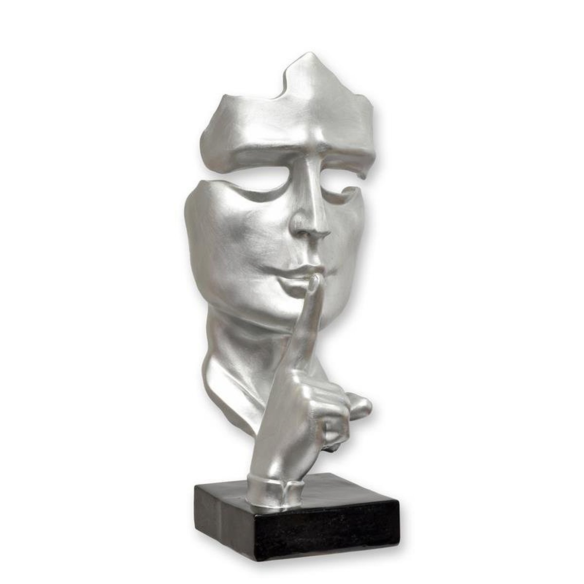 A RESIN SPEAK NO EVIL" MASK - SILVER"