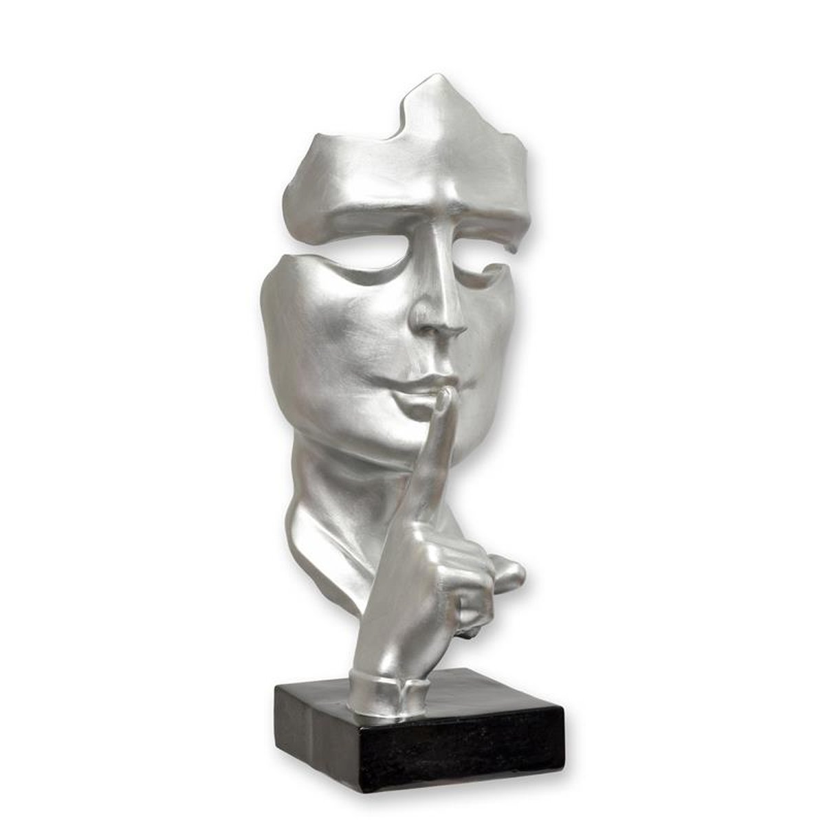 A RESIN SPEAK NO EVIL" MASK - SILVER"