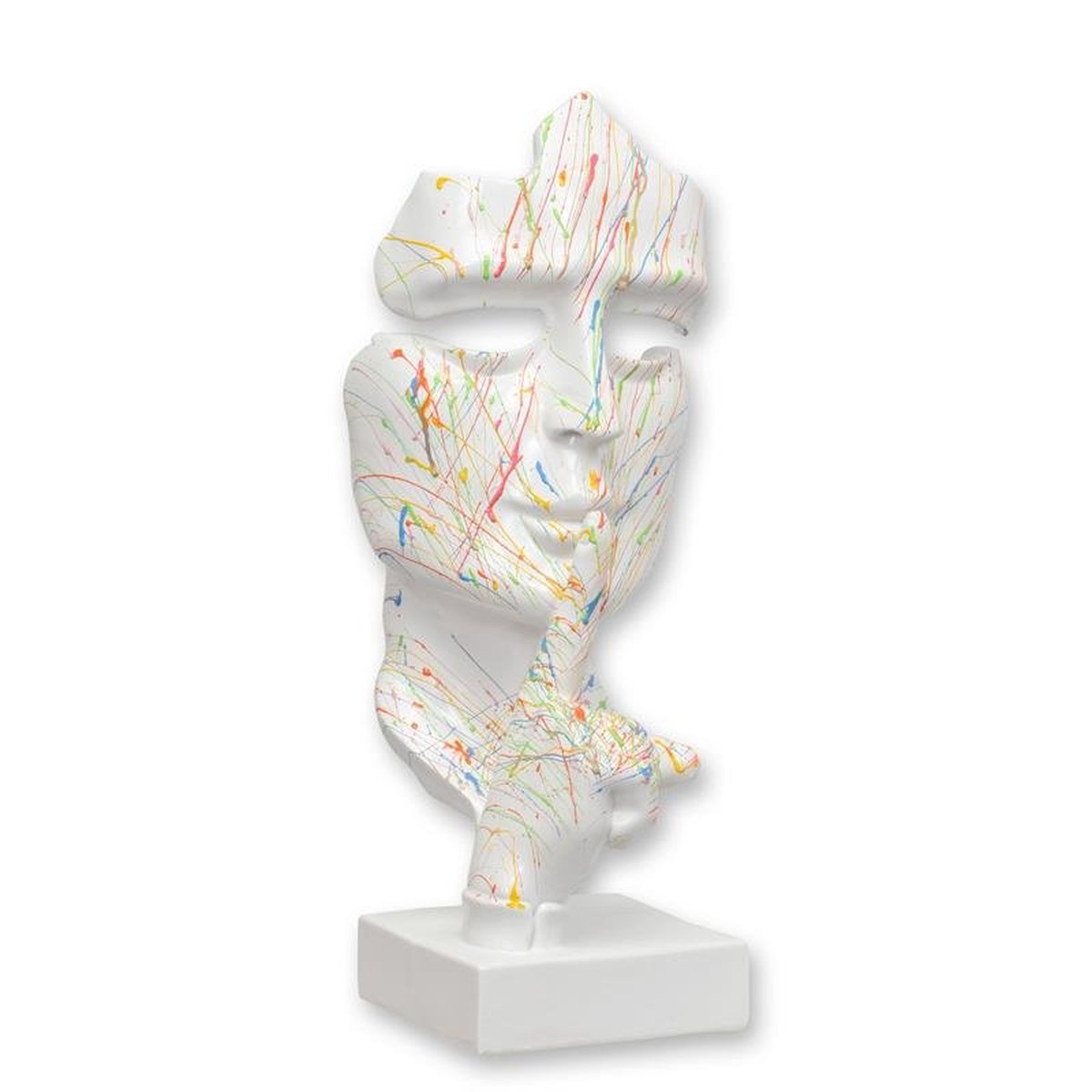 A Resin Speak No Evil" Mask - Splash White"