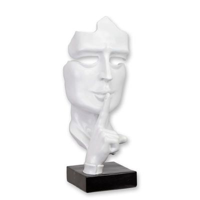 A RESIN SPEAK NO EVIL" MASK - WHITE"