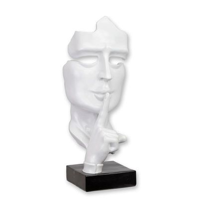 A RESIN SPEAK NO EVIL" MASK - WHITE"
