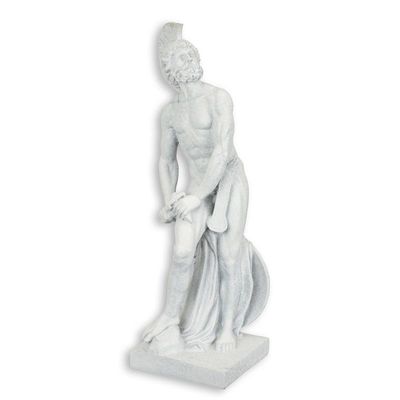 A RESIN STATUE OF A SPARTAN SOLDIER