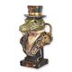 A RESIN STEAMPUNK BUST OF A CROCODILE