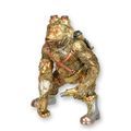 A RESIN STEAMPUNK FIGURINE OF A CHIMPANZEE