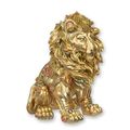 A RESIN STEAMPUNK FIGURINE OF A LION