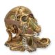 A RESIN STEAMPUNK FIGURINE OF A OCTOPUS SKULL