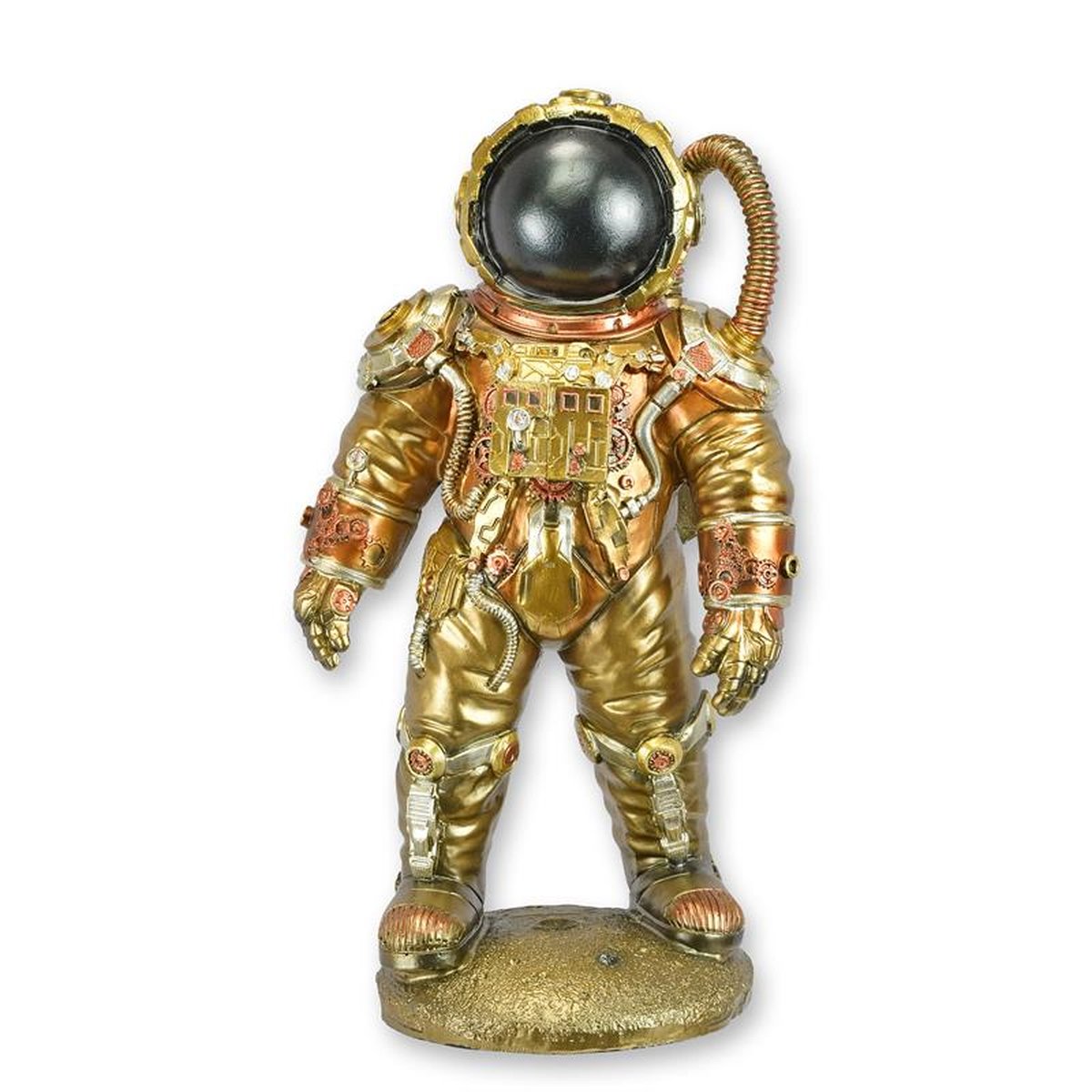 A RESIN STEAMPUNK FIGURINE OF AN ASTRONAUT