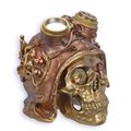 A RESIN STEAMPUNK SKULL
