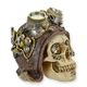 A RESIN STEAMPUNK SKULL