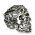 A RESIN STEAMPUNK SKULL