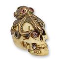 A RESIN STEAMPUNK SKULL WITH OCTOPUS