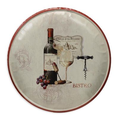 A ROUND TIN PLATE