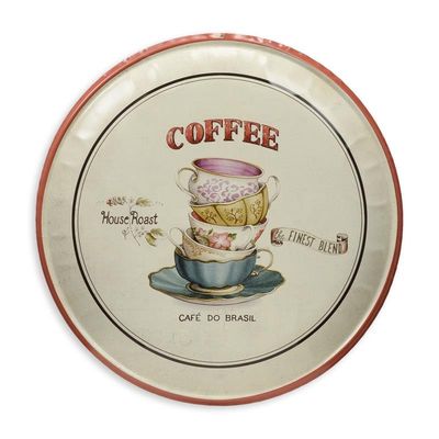 A ROUND TIN PLATE