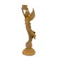 A RUSTY CAST IRON ANGEL CANDLESTAND
