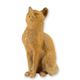 A RUSTY CAST IRON FIGURINE OF A CAT