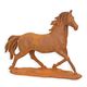A RUSTY CAST IRON FIGURINE OF A HORSE