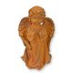 A RUSTY CAST IRON FIGURINE OF A PRAYING PUTTO