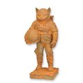 A RUSTY CAST IRON FIGURINE OF ASTRO-CAT