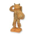A RUSTY CAST IRON FIGURINE OF ASTRO-CAT