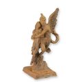A RUSTY CAST IRON FIGURINE OF CUPID AND PSYCHE