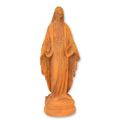 A RUSTY CAST IRON FIGURINE OF MADONNA