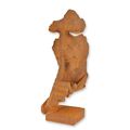 A RUSTY CAST IRON FIGURINE SPEAK NO EVIL""
